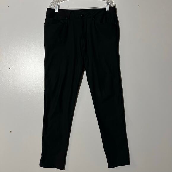 Lululemon Pants Black ABC Slim Fit Trouser Warpstreme 5 Pocket Mens Size 34 X 32 - Picture 1 of 8
